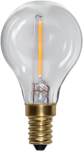 Kogellamp - E14 - 0.8W - Super Warm Wit <2200K - Filament - Helder