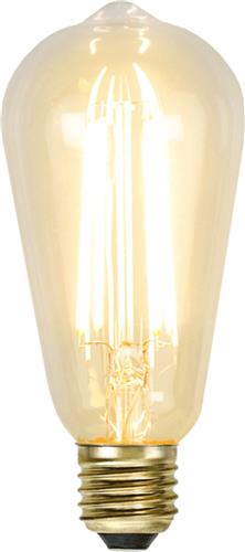 Druppel-Edison lamp - E27 - 3.6W - Super Warm Wit <2200K - Dimbaar - Filament - Helder