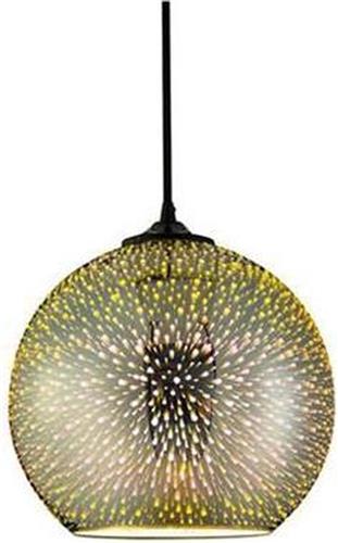 LED Hanglamp 3D - Quanta - Rond - Chroom Glas - E27
