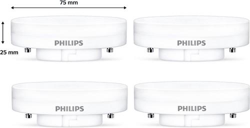 4 stuks Philips LED GX53 5.5W 500lm 2700K Mat Niet-Dimbaar