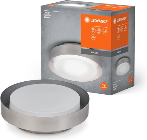 LEDVANCE Deckenleuchte LED ORBIS MADRID 29cm 2xE27, silber
