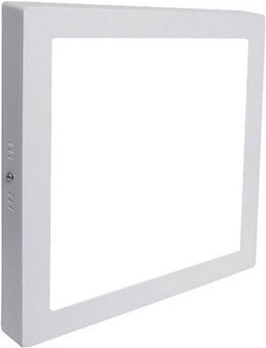 LED Downlight - Opbouw Vierkant 18W - Helder/Koud Wit 6400K - Mat Wit Aluminium - 225mm