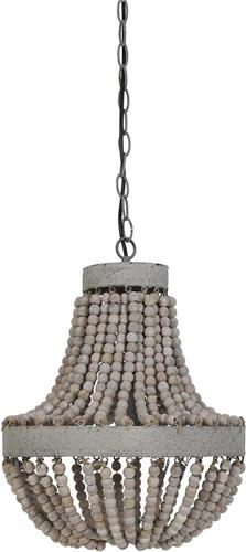Light & Living Hanglamp Luna - Wit - Ø35,5cm - Landelijk - Hanglampen Eetkamer, Slaapkamer, Woonkamer