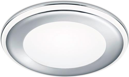 LED Spot - Inbouwspot - Trion Auran - 10W - Warm Wit 3000K - Rond - Mat Chroom - Kunststof