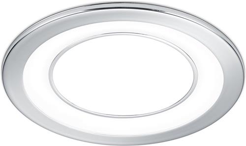 LED Spot - Inbouwspot - Trion Cynomi - 10W - Warm Wit 3000K - Rond - Mat Chroom - Kunststof - Ø140mm