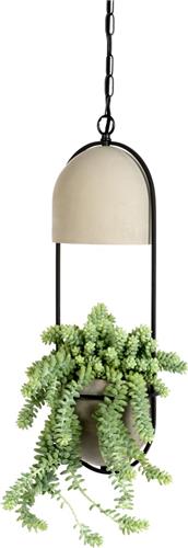 QAZQA fauna - Landelijke Hanglamp - 1 lichts - Ø 195 mm - Grijs - Woonkamer | Slaapkamer | Keuken
