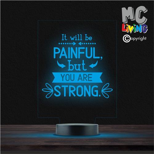 Led Lamp Met Gravering - RGB 7 Kleuren - It Wil Be Painful