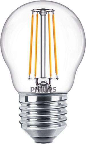 Philips Corepro LEDluster E27 Kogel Filament Helder 4.3W 470lm - 827 Zeer Warm Wit