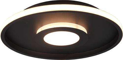 LED Plafondlamp - Badkamerlamp - Torna Asmaya - Opbouw Rond 35W - Spatwaterdicht IP44 - Dimbaar - Warm Wit 3000K - Mat Zwart - Aluminium