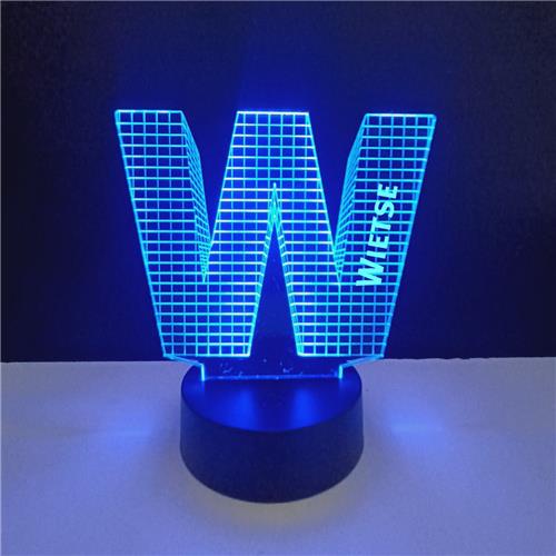 3D LED Lamp - Letter Met Naam - Wietse