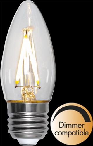 Kaars lamp - E27 - 2.5W - Extra Warm Wit - 2700K - Dimbaar