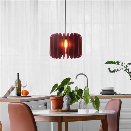 Hanglamp van PET-vilt donkerrood - Benthe