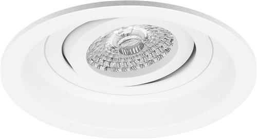 Spot Armatuur GU10 - Proma Domy Pro - GU10 Inbouwspot - Rond - Wit - Aluminium - Verdiept - Kantelbaar - Ø105mm