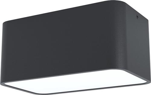 EGLO Grimasola Opbouwlamp - E27 - 24 cm - Zwart/Wit