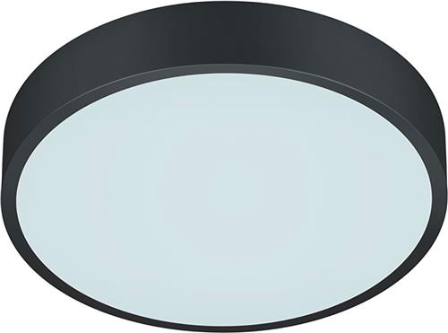 LED Plafondlamp - Plafondverlichting - Torna Wilson - 28W - Aanpasbare Kleur - Dimbaar - Rond - Mat Zwart - Aluminium