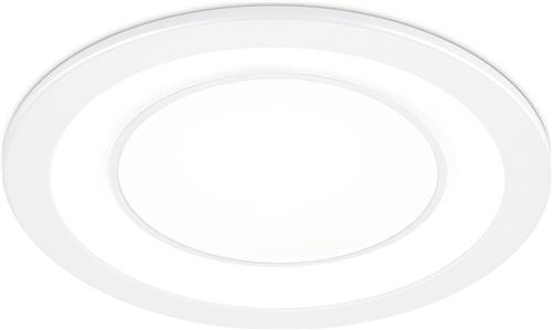 LED Spot - Inbouwspot - Trion Cynomi - 10W - Warm Wit 3000K - Rond - Mat Wit - Kunststof - Ø140mm