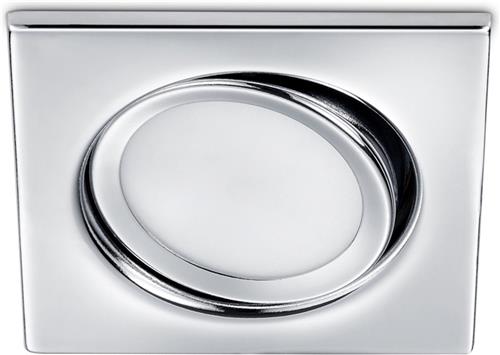 LED Spot - Inbouwspot - Trion Roluno - 5W - Warm Wit 3000K - Vierkant - Mat Chroom - Aluminium