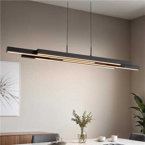 Design hanglamp zwart met 3-staps dimmer - Liana