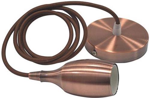 LED Hanglamp - Hangverlichting - Woby - Industrieel - Rond - Mat Koper Aluminium - E27