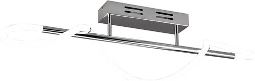 LED Plafondlamp - Plafondverlichting - Trion Argino - 28W - Natuurlijk Wit 4000K - Dimbaar - Rond - Chroom - Metaal
