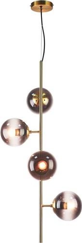 Design hanglamp met smoke glas 4-lichts - Ferron