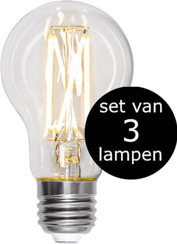 Star Trading - 3-Pack | LED - Standaard Bol - E27 - 2.2W - Warm Wit - 3000K