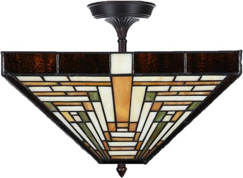 Art Deco Trade - Tiffany Verlengde Plafonnière Rising Sun