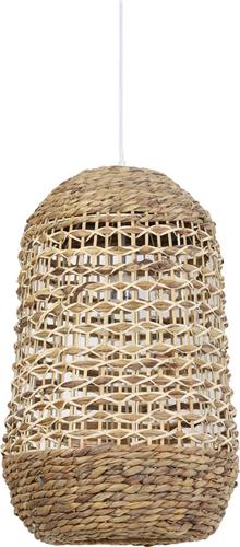 Light & Living Tripoli Hanglamp - Rotan Naturel/Wit - Ø37,5x58cm
