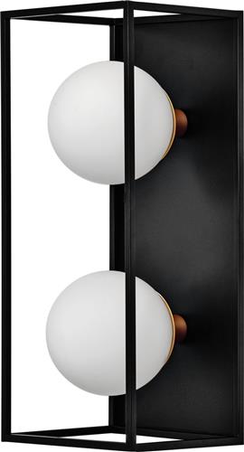 LEDVANCE DECOR Vierkante badkamer wandlamp IP44, zwart, G9
