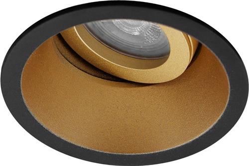 Premium Inbouwspot Melle Zwart/goud Verdiepte ronde spot Philips Sceneswitch Met Philips LED