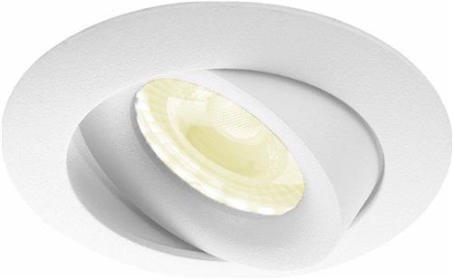 Inbouwspot Florian met Philips HUE White - inbouwspot - Wit - rond - Voor binnen / woonkamer / keuken / slaapkamer - IP20 - GU10 - Buitendiameter: 81MM - boorgat: 70-75MM - min. Inbouwdiepte: 70MM
