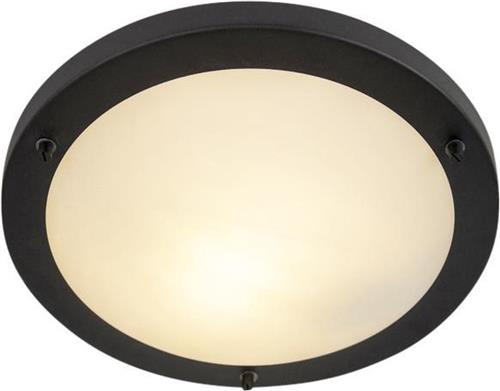 QAZQA yuma - Moderne LED Smart Plafondlamp incl. wifi - 1 lichts - Ø 310 mm - Zwart - Buitenverlichting