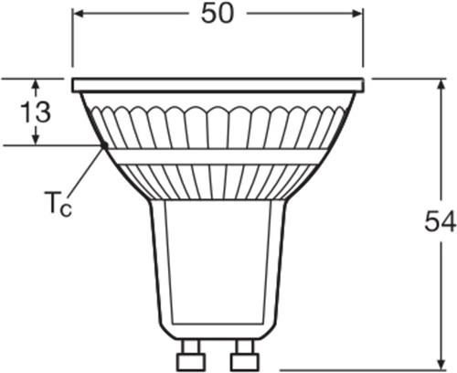 1x Osram GU10 PAR16 LED Spot | 3.7W 4000K 220V 940 | 36° Ø50mm Dimbaar