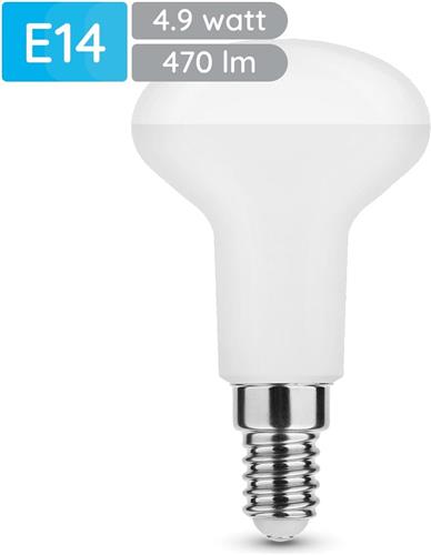 Modee E14 LED Lamp 4.9W - 470lm - 6000K - Daglicht Wit - LED Spot R50 - Vervangt 40W Halogeen Gloeilamp