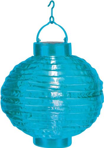 Star Trading LED solar lantaarn 'Festival', schemersensor, voor buiten, 22cm, blauw