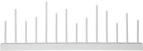 Star Trading Buzz kaarsenboog, wit, modern, metaal, 14 lichtpunten, hout, 77cm