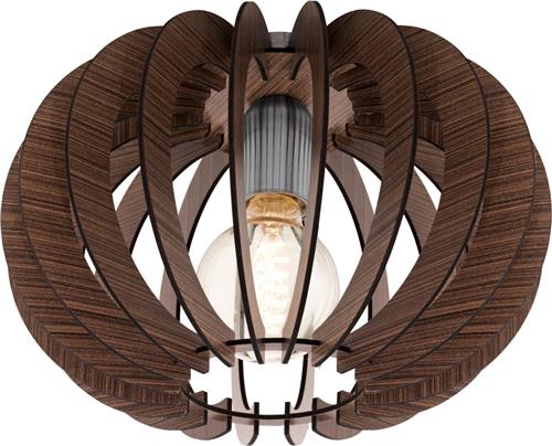 EGLO Stellato - plafondlamp - E27 - Ø30 cm - donkerbruin/nickel-mat