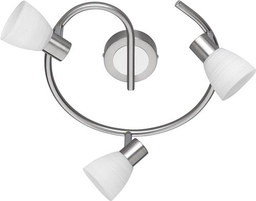 LED Plafondspot - Trion Caru - 9W - G9 Fitting - Warm Wit 3000K - 3-lichts - Dimbaar - Rond - Mat Nikkel - Aluminium