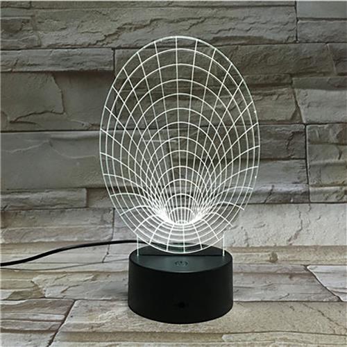 3D Led Lamp Met Gravering - RGB 7 Kleuren - Tunnel