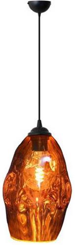 LED Hanglamp - Meteorum - Ovaal - Koper Glas - E27