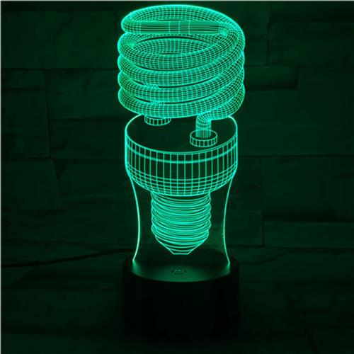 3D Led Lamp Met Gravering - RGB 7 Kleuren - Lamp