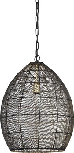 Light & Living Hanglamp Meya - Zwart - Ø40cm - Modern - Hanglampen Eetkamer, Slaapkamer, Woonkamer