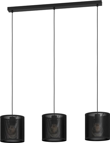 EGLO Manby Hanglamp - E27 - 90 cm - Zwart - Staal