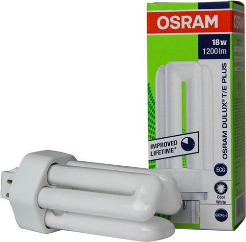 OSRAM GX24Q-2 Spaarlamp Energielabel: B A - E 116 mm 230 V 18 W Neutraalwit Buis 1 stuks
