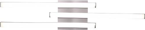 LED Plafondlamp - Plafondverlichting - Trion Ritonu - 15W - Natuurlijk Wit 4000K - Dimbaar - Rechthoek - Mat Nikkel - Aluminium