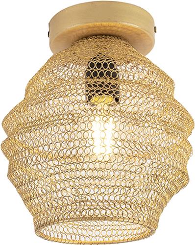 QAZQA nidum - Oosterse Plafondlamp - 1 lichts - Ø 200 mm - Goud/messing - Woonkamer | Slaapkamer | Keuken