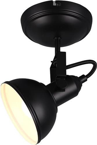 LED Plafondspot - Trion Gini - E14 Fitting - 1-lichts - Rond - Mat Zwart - Aluminium