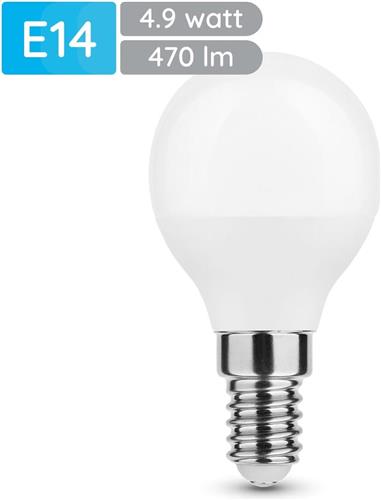 Modee E14 LED Lamp 4.9W - 470lm - 2700K - Warm Wit - LED Globe Mini P45 - Vervangt 40W Halogeen Gloeilamp