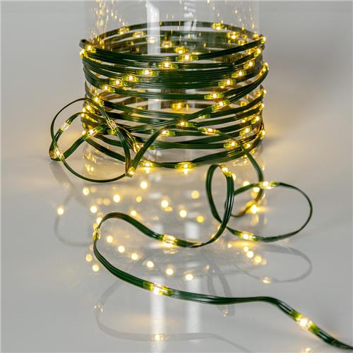 Star Trading LED sprookjesverlichting Dew Drop Micro, groen, voor buiten, warm wit, 36m