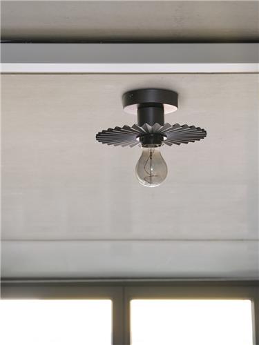 LEDVANCE Decor Plissee Ceiling E27 Dark Grey